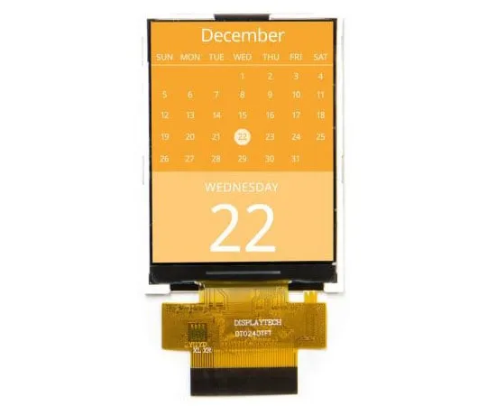 63-8451-25　Displaytech DT024DTFT IPS TFT LCD Colour Display, 2.4in, 240 x 320pixels　DT024DTFT