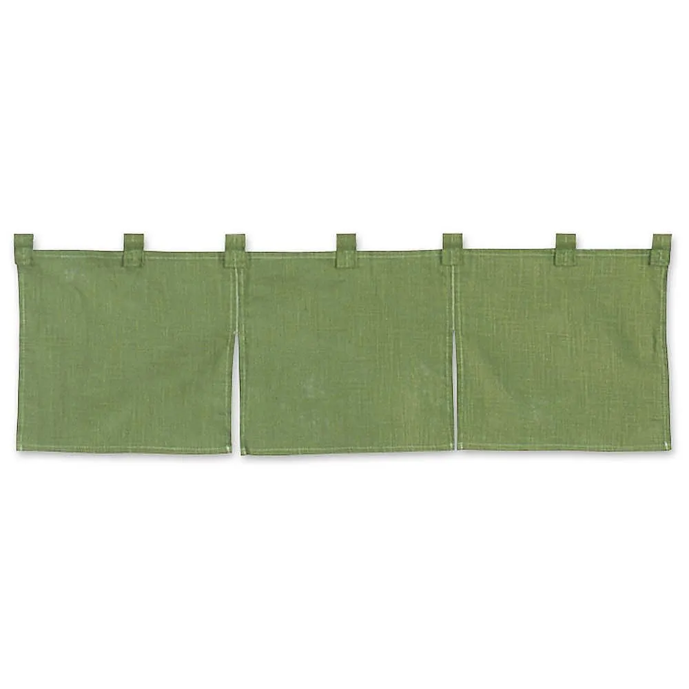 62-6318-68　［Discontinued］Half Noren Cotton Linen Plain Green　001-01