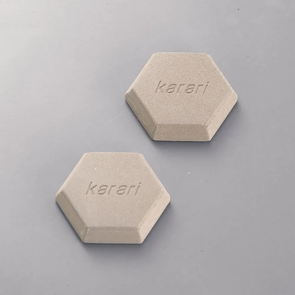 62-6391-15　［Discontinued］Diatomaceous Earth Block Hexagon 2-Pack Gray　AKI1201