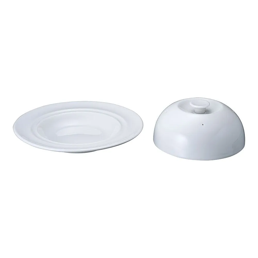 62-6822-54　［Discontinued］Schoenbald Muffin Dish White (w/Lid)　0298-24W