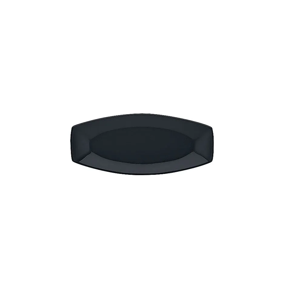 62-6672-36　［Discontinued］Event Oval Platter Black 40 (Glass)　9322690