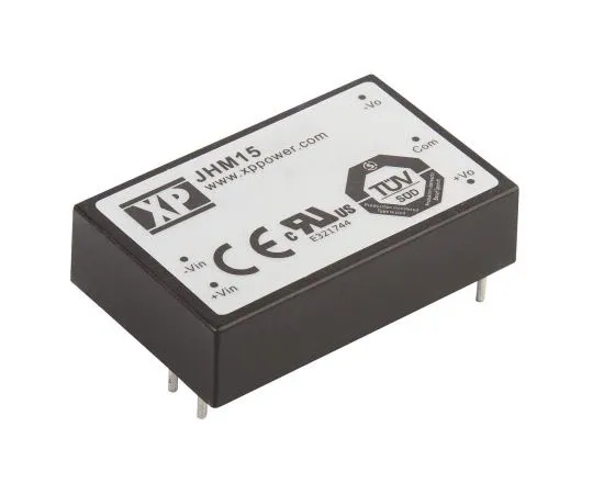 63-8363-33　XP Power JHM15 15W Isolated DC-DC Converter Through Hole, Voltage in 18 → 36 V dc, Voltage out 12V dc Medical　JHM1524S12