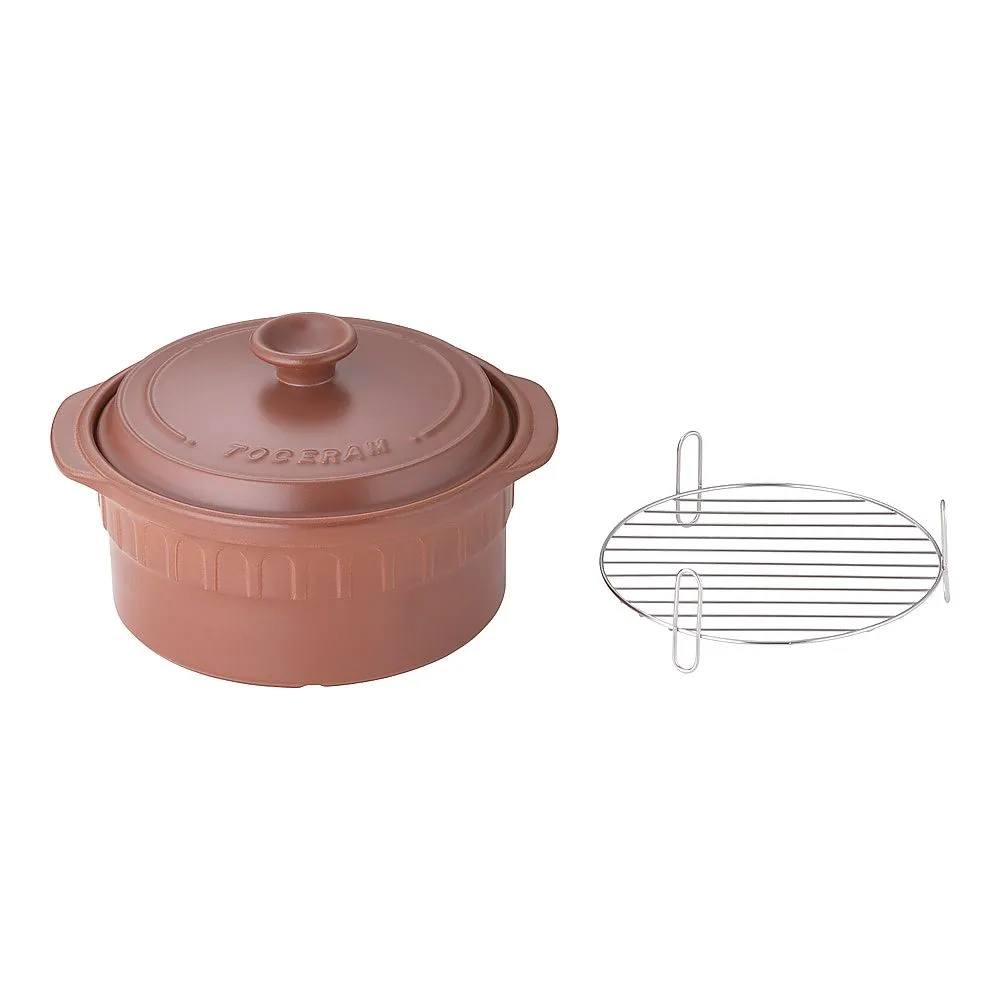 62-6350-25　［Discontinued］New Toe Serum Double Handpan Deep Type 24 cm (Brown)　TSR-190BM-S