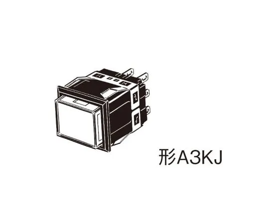 62-4847-83　［Discontinued］Illuminated push-button switch (Rectangle) (square body type) A3K　A3KJ-90G1-12EG