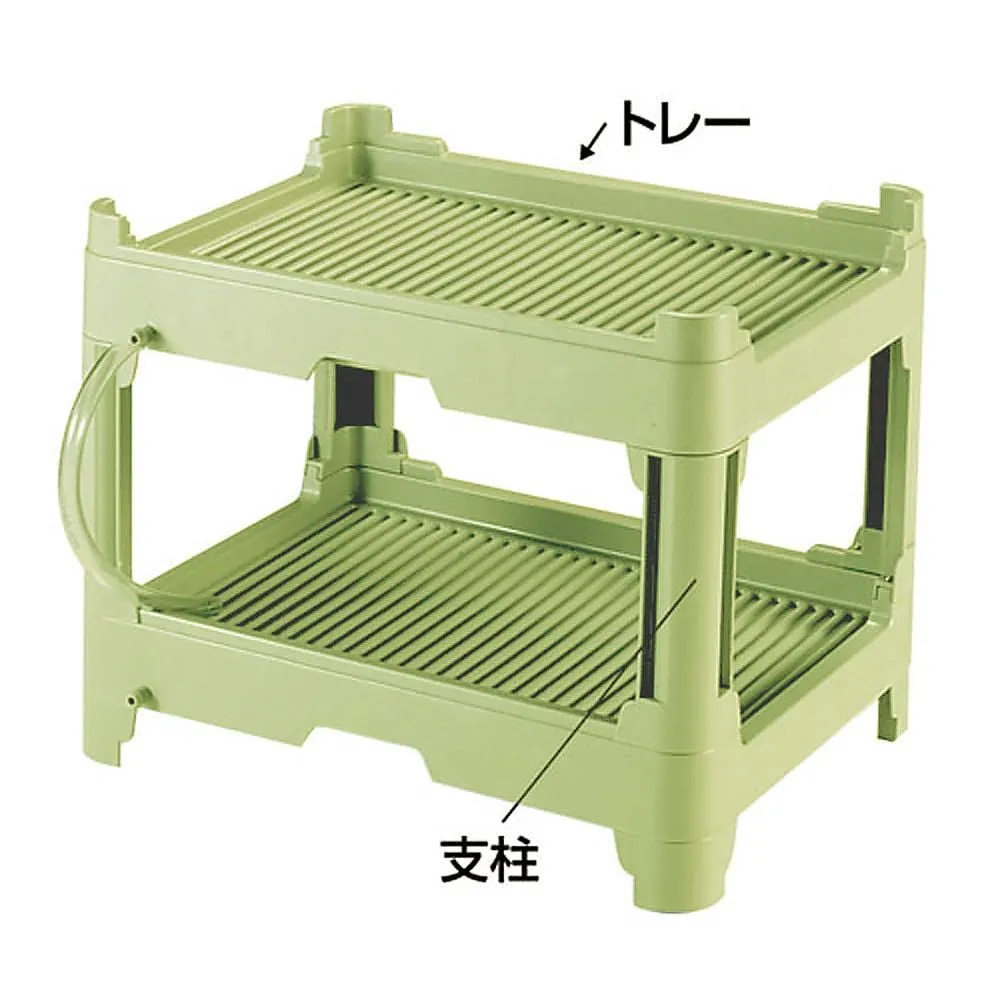 62-6510-01　［Discontinued］PP System Water Colander Tray Without Large Feet (Green)