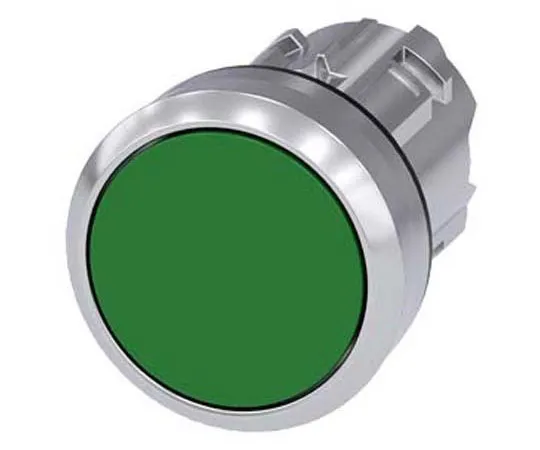 63-8436-83　Siemens SIRIUS ACT Series, Green Push Button, Latching, 22.3mm Cutout　3SU1050-0AA40-0AA0