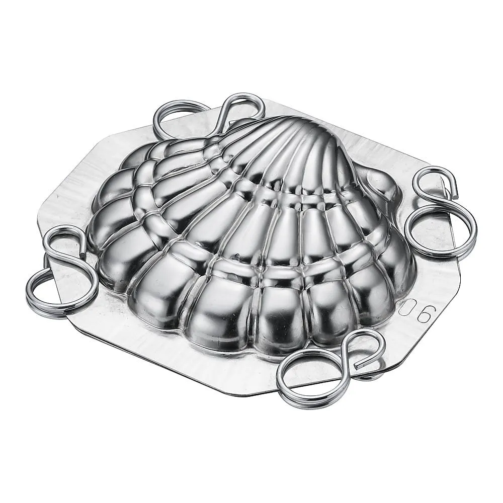 62-6554-99　［Discontinued］Metal Chocolate Molded Shell/Both Sides 9cm　WTY11786