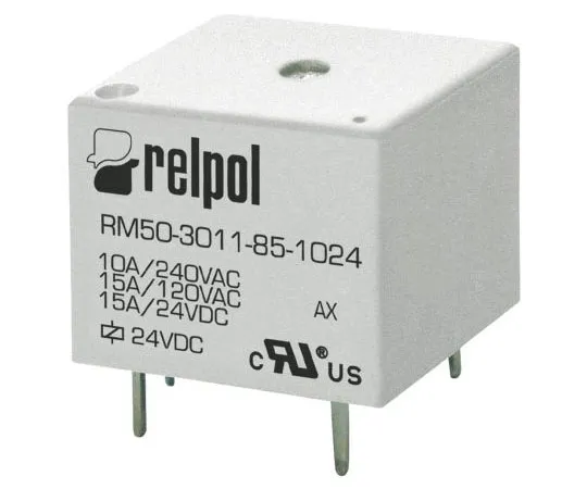 63-8409-60　Relpol SPDT Non-Latching Relay PCB Mount, 24V dc Coil, 15A　RM50-3011-85-1024