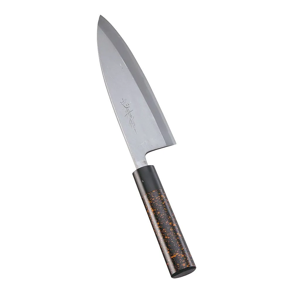 62-6408-02　［Discontinued］Kabuki Harmony Hocho-Chushubune Outlet 19.5 cm Black Gold Tea