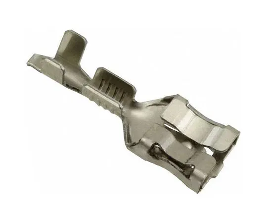 63-8384-22　TE Connectivity FASTON Series Crimp Receptacle, 3 (Section E-E) mm, 4.5 (Section B-B) mm, 0.5mm² to 1mm², 20AWG to　2178299-1