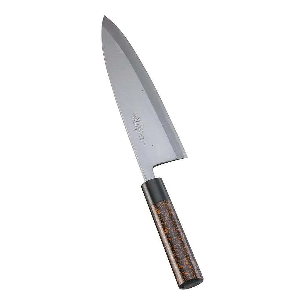 62-6408-08　［Discontinued］Kabuki Harmony Hocho-Chushubune Outlet 24 cm Black Gold Tea
