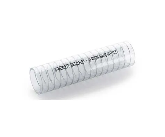 63-8443-62　Merlett Plastics PVC Flexible Tube, Clear, 40mm External Diameter, 5m Long, 80mm B*** Radius, Industrial Liquids　251032RS5