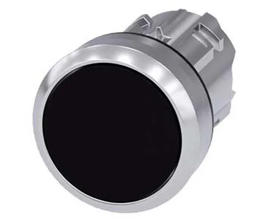 63-8436-79　Siemens SIRIUS ACT Series, Black Push Button, Latching, 22.3mm Cutout　3SU1050-0AA10-0AA0