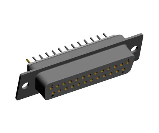63-8431-46　Norcomp 772, SEAL-D Series, 25 Way Through Hole PCB D-sub Connector Socket, 2.769mm Pitch　772-E25-213R001
