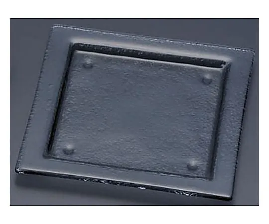 62-6835-62　［Discontinued］Tiger Glass Square Plate 205 Gray　163-192-00