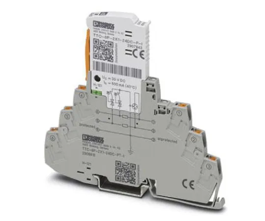 63-8442-37　Phoenix Contact TTC-6P-2X1-12DC-PT-I Series 15 V dc Maximum Voltage Rating 10 (Discharge)kA Maximum Surge Current Surge　2908202