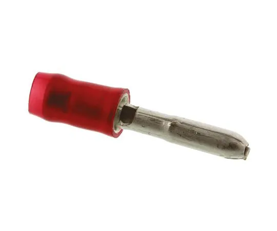 63-8352-45　TE Connectivity PIDG Series Insulated Male Crimp Bullet Connector, 0.5mm² to 1mm², 20AWG to 15AWG, 3mm Bullet diameter,　141462-1