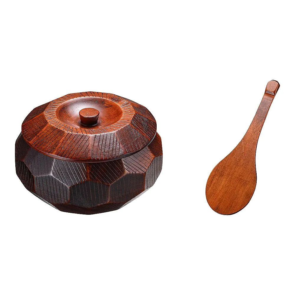 62-6854-06　［Discontinued］Suri-lacquered wooden rice bowl set (with lid) Large　25782