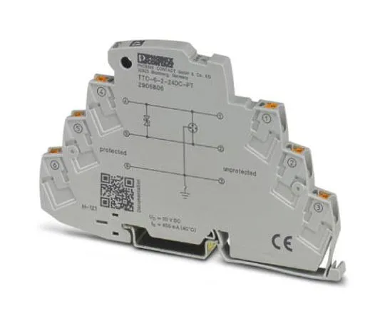 63-8442-12　Phoenix Contact TTC-6-2-24DC-PT Series 30 V dc Maximum Voltage Rating 10 (Discharge)kA Maximum Surge Current Surge　2906806