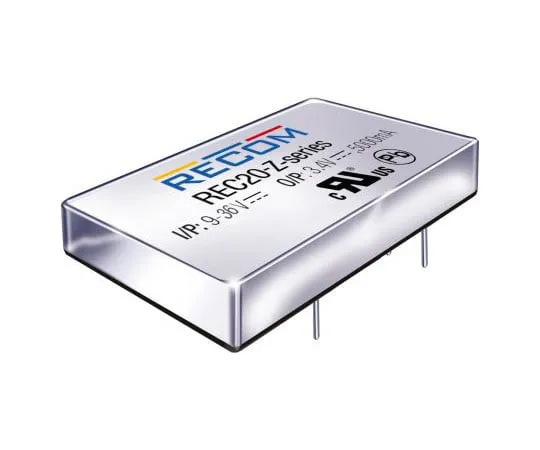 63-8344-14　Recom REC20-Z 20W Isolated DC-DC Converter Through Hole, Voltage in 18 → 75 V dc, Voltage out 12V dc　REC20-4812SZ