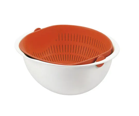 62-6397-49　［Discontinued］Mirakuru Zaru Bowl Large Orange MZ-3511