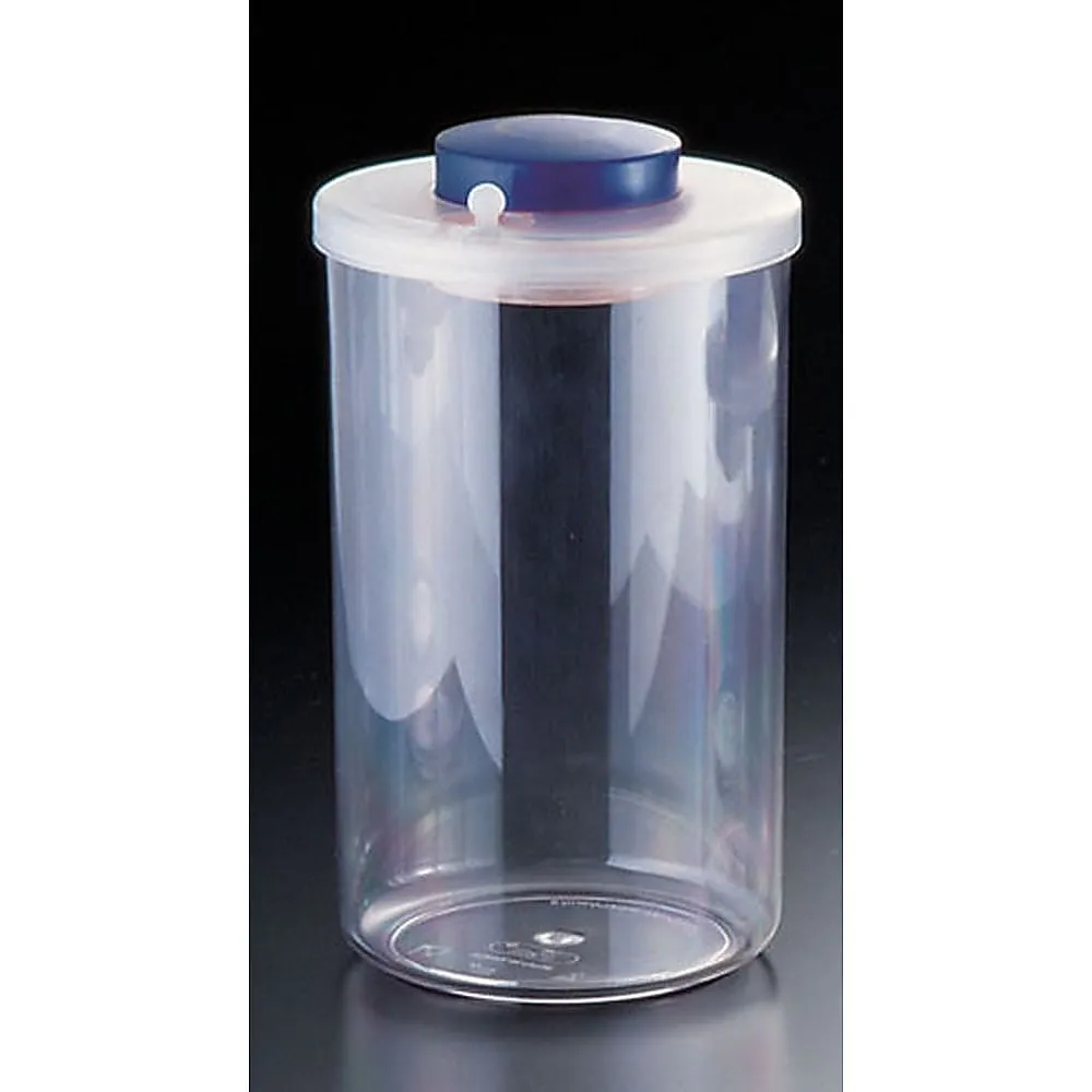 62-6391-95　［Discontinued］Push Type Vacuum Container Round L Type NVC611 Large Blue