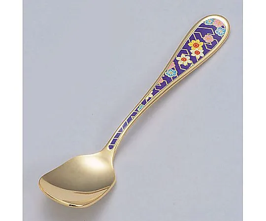 62-6721-75　［Discontinued］SA18-10 Shiki (Daffodil) Square Ice Cream Spoon (Gold Finish)