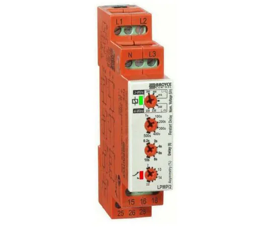63-8439-52　Broyce Control Phase, Voltage Monitoring Relay With DPDT Contacts, 400 V, 3 Phase　LPMP/2 400V