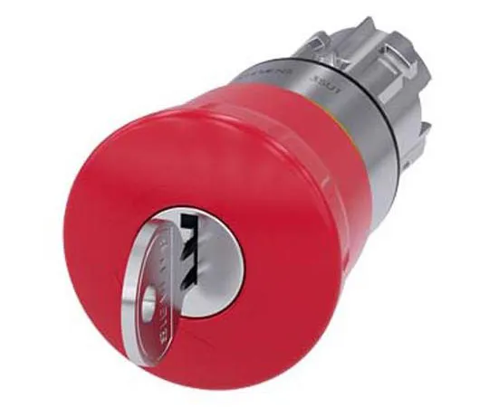 63-8436-90　Siemens SIRIUS ACT, Red, Key Release 40mm Mushroom Head Emergency Button　3SU1050-1HF20-0AA0