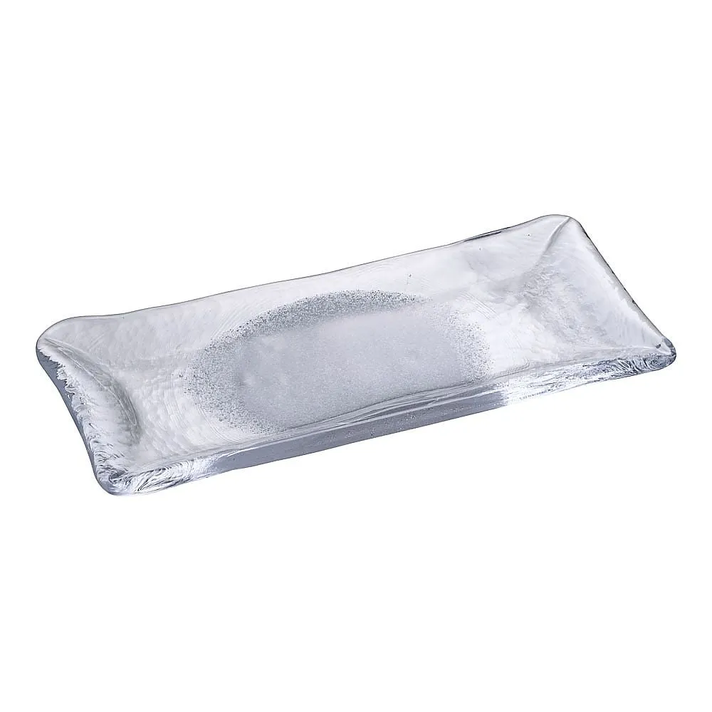 62-6845-43　［Discontinued］Glass Japanese Dish Shirayuki 3 Grilled Dish