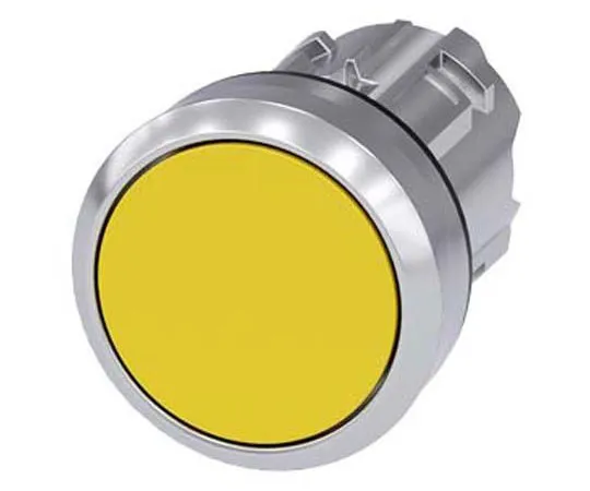 63-8436-82　Siemens SIRIUS ACT Series, Yellow Push Button, Latching, 22.3mm Cutout　3SU1050-0AA30-0AA0