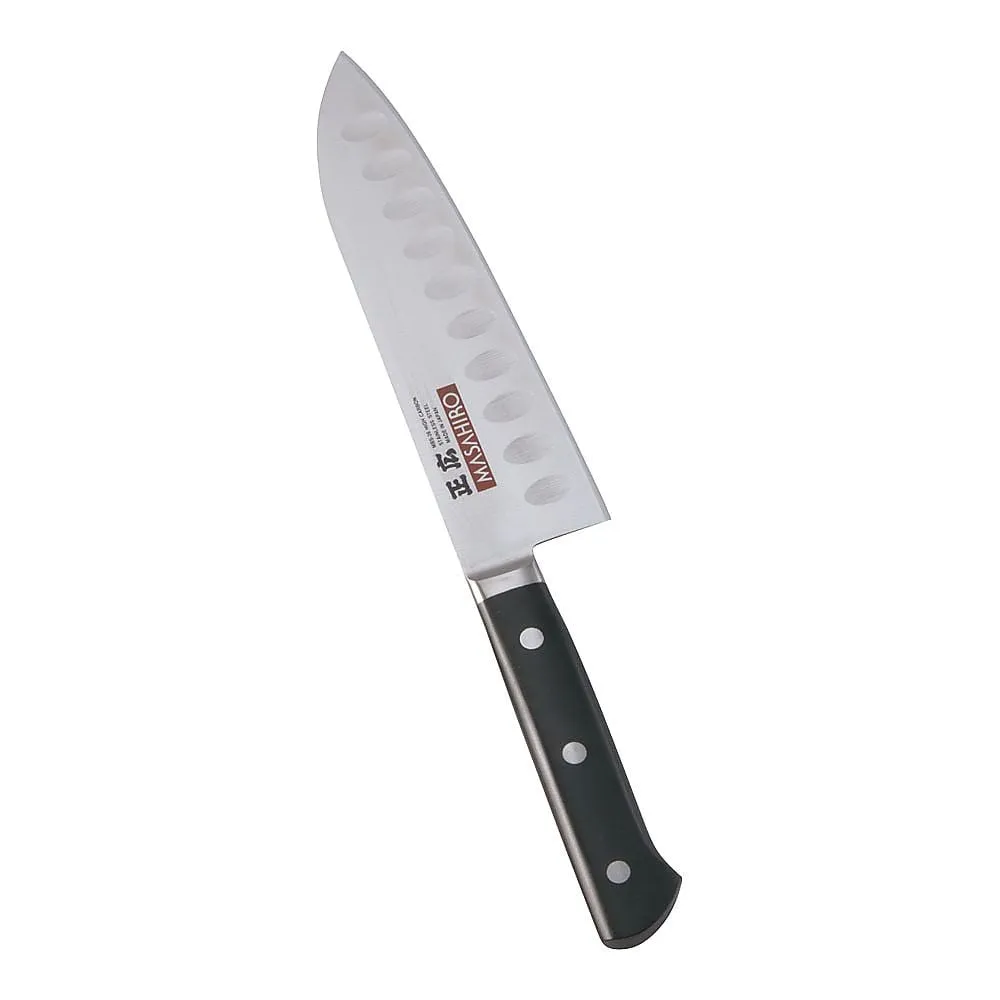 62-6412-88　［Discontinued］Masahiro MV-H Dimple Santoku Type 17.5 cm (Plastic Pattern)　14993