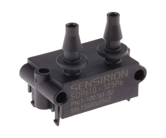 63-8384-02　Sensirion Differential for Air, Nitrogen Gas, Oxygen Gas Pressure Sensor, 125Pa Max Pressure Reading , 3.6 V, 5.2 mm　SDP610-125PA