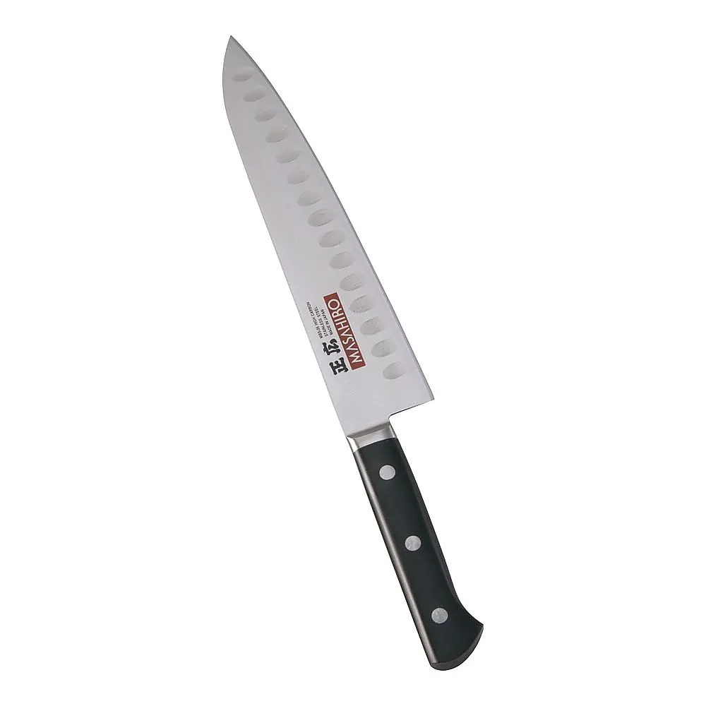 62-6412-83　［Discontinued］MV-H Dimple Chef Knife 24 cm (Plastic Handle)　AMSL303