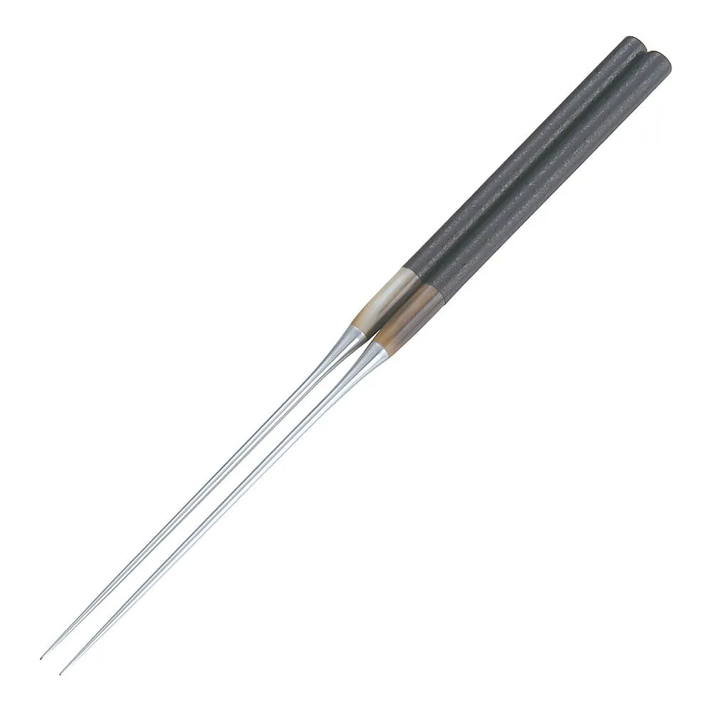 62-6471-19　［Discontinued］Kabuki Adjustment Chopsticks Kuroishi-me 150 mm