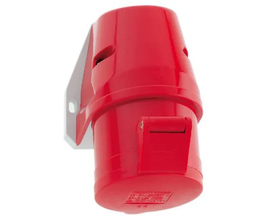 63-9689-38　Bals IP44 Red Wall Mount 3P+E Industrial Power Socket, Rated At 16A, 415 V　11905