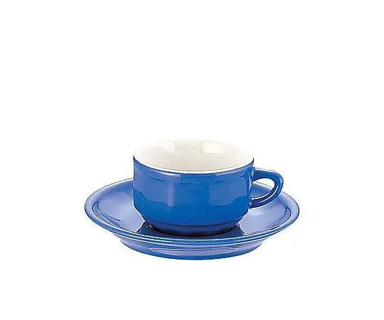 62-6831-40　［Discontinued］Flora Mocha Cup & Saucer (6 Guests) Blue　PTFLMFL