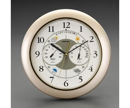 62-9156-26　［Discontinued］[With Thermo Hygrometer] Wall Clock　EA798CN-12