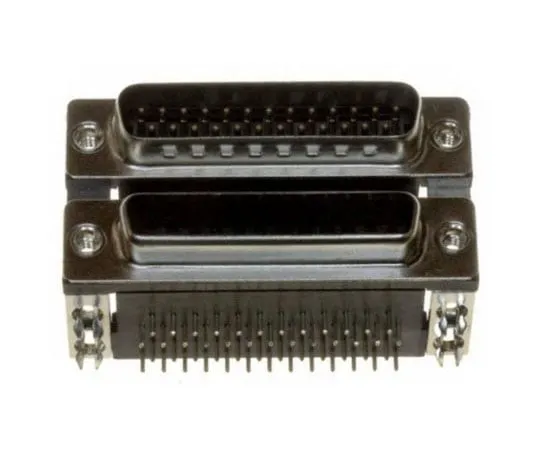 63-8431-30　Norcomp 189 Series, 25 Way Right Angle Stacked PCB D-Sub Connector Male/Female, 2.769mm Pitch, with 4-40 Hex Standoff,　189-025-413R491