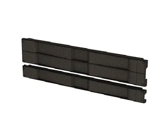 63-9676-86　19-inch Blanking Panel, 1U, Black, Plastic　D19BPT1RU