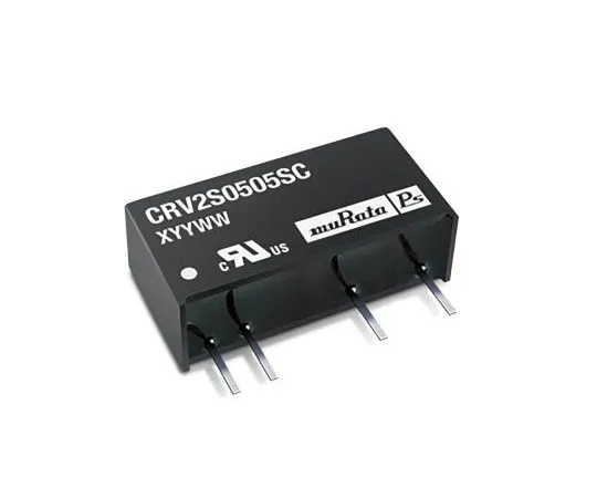 63-8380-07　Murata Power Solutions CRV2 2W Isolated DC-DC Converter Through Hole, Voltage in 4.5 → 5.5 V dc, Voltage out 5V　CRV2S0505SC
