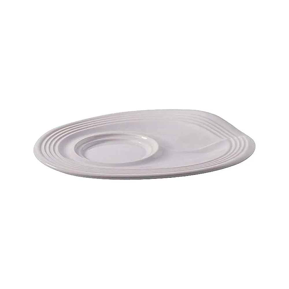 62-6839-75　［Discontinued］Revol Froisse Cappuccino Saucer White　636267