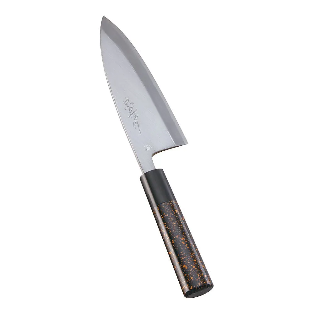 62-6407-92　［Discontinued］Kabuki Harmony Hocho-Chushubune Outlet 15 cm Black Gold Tea