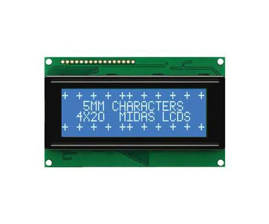 63-8451-14　Midas MC24005A6W-BNMLW-V2 A Alphanumeric LCD Display, Blue on White, 2 Rows by 40 Characters, Transmissive　MC24005A6W-BNMLW-V2