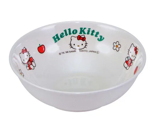 63-7201-61　［Discontinued］Melamine Children's Tableware New Kitty Ramen Rice Bowl MC-11NK　0382050