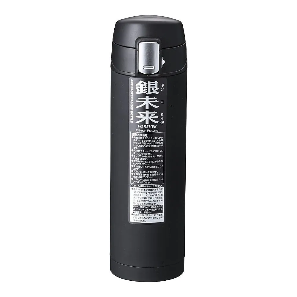 62-6527-71　［Discontinued］Silver Future One-Touch Bottle 500 mL Black　EBT0101
