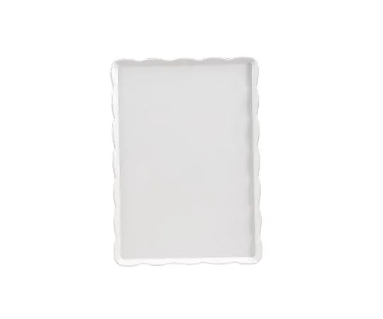 62-6580-27　［Discontinued］Wave Melamine Cake Tray (White)　YO-2535-W