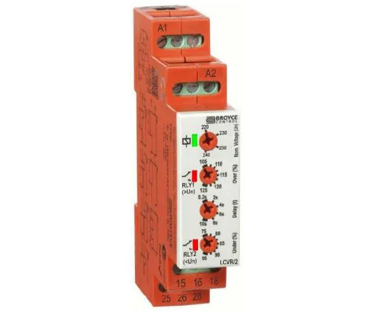 63-8439-56　Broyce Control Voltage Monitoring Relay With SPDT Contacts, 230 V, 1 Phase　LCVR/2 230V