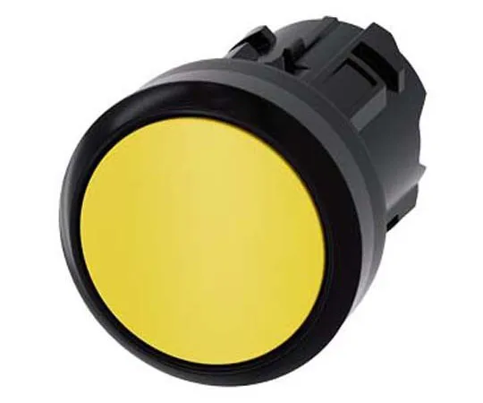 63-8436-50　Siemens SIRIUS ACT Series, Yellow Push Button, Latching, 22.3mm Cutout　3SU1000-0AA30-0AA0