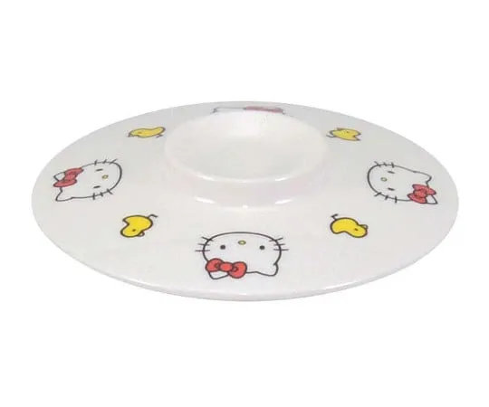 63-7201-58　［Discontinued］Melamine Children's Tableware New Kitty Rice Bowl (Lid) MC-1FNK　0382070